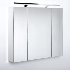 Kronenbach Plana 2.0 Spiegelschrank 80 cm mit 3 Türen und LED-Aufsatzleuchte