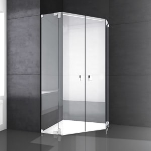 Kronenbach Cube Fünfeckdusche bis 100 cm 4-teilig mit Beschichtung