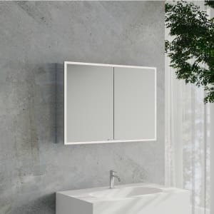 Kronenbach Cube 2.0 Spiegelschrank 100 cm, Aufputz, 2-türig