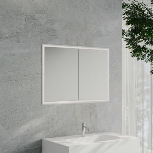 Kronenbach Cube 2.0 Spiegelschrank 100 cm, Unterputz, 2-türig