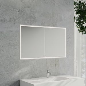 Kronenbach Cube 2.0 Spiegelschrank 120 cm, Unterputz, 2-türig