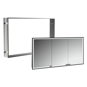 Kronenbach Cube 2.0 Spiegelschrank 130 cm mit Einbaurahmen, 3-türig