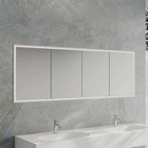 Kronenbach Cube 2.0 Spiegelschrank 200 cm, Unterputz, 4-türig