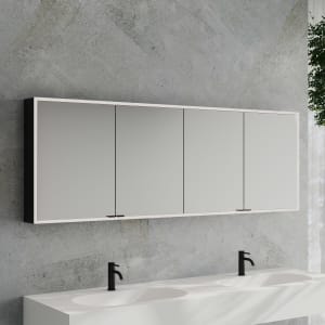 Kronenbach Cube 2.0 Spiegelschrank 200 cm, Aufputz, 4-türig