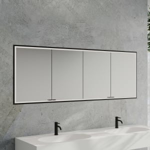 Kronenbach Cube 2.0 Spiegelschrank 200 cm, Unterputz, 4-türig