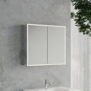 Kronenbach Cube 2.0 Spiegelschrank 80 cm, Aufputz, 2-türig