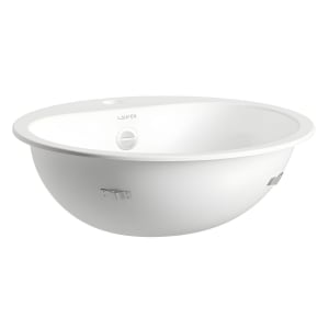LAUFEN CLASSICS Einbau-Waschtisch, von oben, ø 47,5 cm, mit 1 Hahnloch und Überlauf