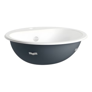 LAUFEN CLASSICS Einbau-Waschtisch, von oben, ø 47,5 cm, mit 1 Hahnloch und Überlauf