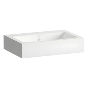 LAUFEN CLASSICS Waschtisch 58,5 x 40,5 cm, mit Armaturenbank, mit 1 Hahnloch und Überlauf