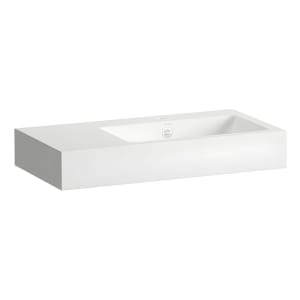 LAUFEN CLASSICS Waschtisch 80 x 40,5 cm, Becken rechts, 1 Hahnloch, mit Überlauf