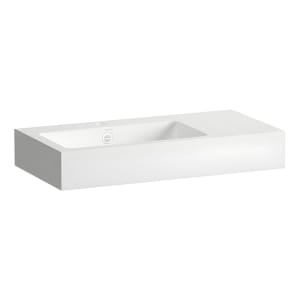 LAUFEN CLASSICS Waschtisch 80 x 40,5 cm, Becken links, 1 Hahnloch, mit Überlauf
