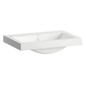 LAUFEN CLASSICS Waschtisch-Schale 58,5 x 40,5 cm, mit Armaturenbank mit 1 Hahnloch und Überlauf