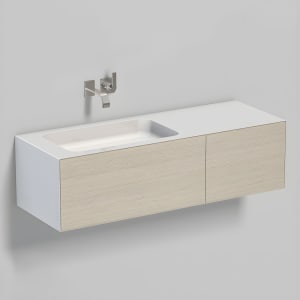 LAUFEN FOLIO Waschplatz 125,4 x 50 cm, ohne Armaturenbank, Becken links