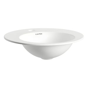 LAUFEN FORM Einbau-Waschtisch ø 40 cm, 1 Hahnloch, Einbau von oben