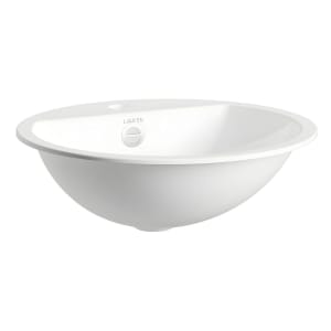 LAUFEN FORM Einbau-Waschtisch ø 45 cm mit 1 Hahnloch und Überlauf, Einbau von oben