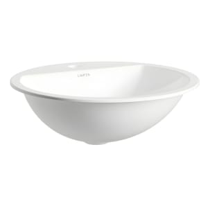LAUFEN FORM Einbau-Waschtisch ø 45 cm, 1 Hahnloch, Einbau von oben