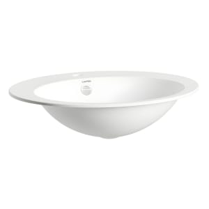 LAUFEN FORM Einbau-Waschtisch ø 60 cm, mit 1 Hahnloch und Überlauf, Einbau von oben