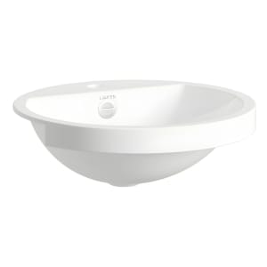 LAUFEN FORM Halb-Einbau-Waschtisch, ø 45cm mit 1 Hahnloch und Überlauf