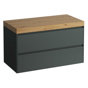 LAUFEN LANI Waschtischplatte ohne Ausschnitt mit Unterschrank 100 cm mit 2 Schubladen