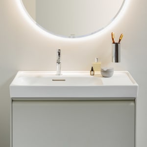 LAUFEN MEDA Waschtisch 80 x 46 cm, mit Hahnloch und Überlauf, Ablage rechts