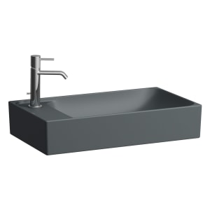 LAUFEN MEDA Aufsatzwaschtisch 60 x 35 cm, mit Hahnloch und Überlauf, Becken rechts