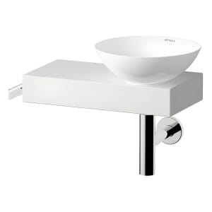 LAUFEN PICCOLO NOVO Pack Waschtisch-Schale 55,5 x 32 cm, 1 Hahnloch, Ablage links