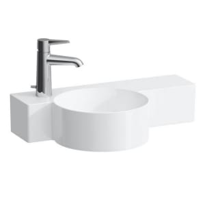 LAUFEN Val Handwaschbecken 55 x 31,5 cm, Ablage rechts, mit 1 Hahnloch, ohne Überlauf