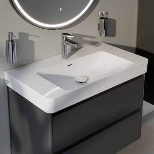LAUFEN PRO X Waschtisch 85 cm, mit 1 Hahnloch und Überlauf