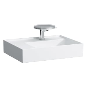 LAUFEN Kartell by LAUFEN Aufsatzwaschtisch 60 x 46 cm, mit 1 Hahnloch, Ablage links