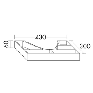 burgbad Innenorginisation für 70 cm breite Auszüge