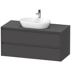 Duravit Ketho.2 Konsolenwaschtischunterbau wandhängend, 2 Auszüge, 120 cm, ohne Ausschnitt