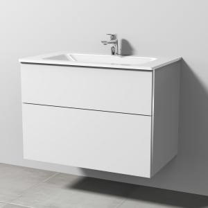 Sanipa 3way Kombination mit Glaswaschtisch 81,5 cm, 2 Auszüge mit Push to open