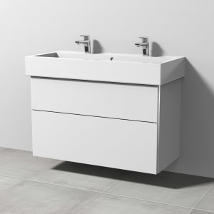 Sanipa 3way Waschtischunterbau für Keramik-Waschtisch Vero 100 cm, 2 Auszüge mit Aufsatzgriff