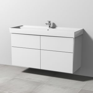 Sanipa 3way Waschtischunterbau für Keramik-Waschtisch Collaro 120 cm, 4 Auszüge mit Griffleisten