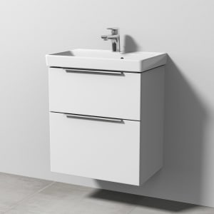 Sanipa 3way Waschtischunterbau für Keramik-Waschtisch Avento 55 cm, 2 Auszüge mit Aufsatzgriff