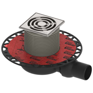 TECE TECEdrainpoint S 112 Ablaufset superflach mit Seal Systen Universalfansch und Edelstahlrostrahmen