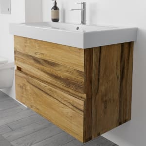 Lodge Waschtischunterschrank 85 cm mit 2 Auszügen für Waschtisch Geberit iCon