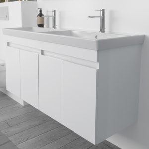 Lodge Doppel-Waschtischunterschrank 116 cm mit 4 Türen für Waschtisch Villeroy & Boch Avento