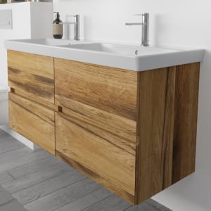 Lodge Doppel-Waschtischunterschrank 116 cm mit 4 Auszügen für Waschtisch Villeroy & Boch Avento