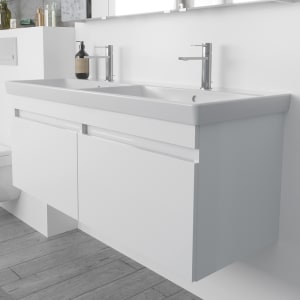 Lodge Doppel-Waschtischunterschrank 116 cm mit 2 Auszügen für Waschtisch Villeroy & Boch Avento