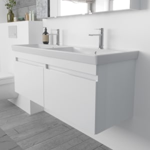 Lodge Doppel-Waschtischunterschrank 115 cm mit 1 Auszug für Waschtisch Geberit iCon