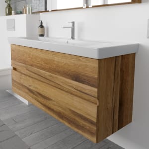 Lodge Waschtischunterschrank 125 cm mit 2 Auszügen für Waschtisch Villeroy & Boch Subway 2.0