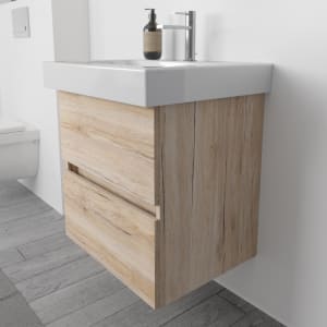 Lodge Waschtischunterschrank 55 cm mit 2 Auszügen für Waschtisch Geberit iCon