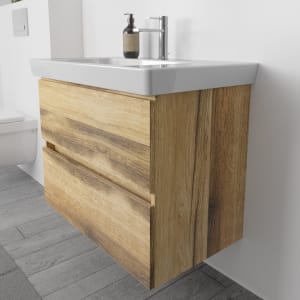 Lodge Waschtischunterschrank 75 cm mit 2 Auszügen für Waschtisch Villeroy & Boch Subway 2.0