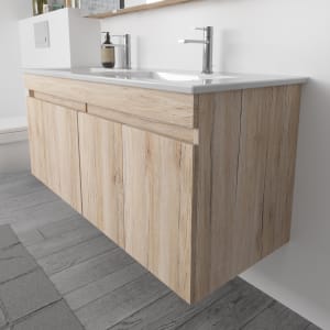 Lodge Doppel-Waschtischunterschrank 126 cm mit 4 Türen für Waschtisch Villeroy & Boch Venticello