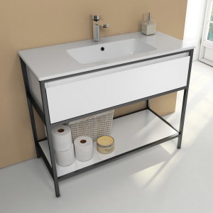 Loft 2.0 Waschtisch mit Unterschrank 100 cm, mit Metallgestell