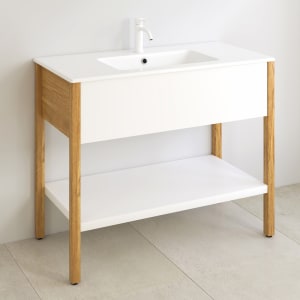 Loft 2.0 Waschtischunterschrank 100 cm, mit Holzgestell