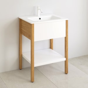 Loft 2.0 Waschtischunterschrank 60 cm, mit Holzgestell