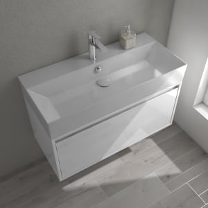 Pure 2.0 Waschtisch mit Unterschrank 90 cm mit 1 Auszug