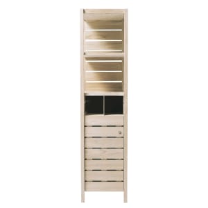 Wood Hochschrank 42,4 cm mit 1 Tür, Anschlag links, Standmodell